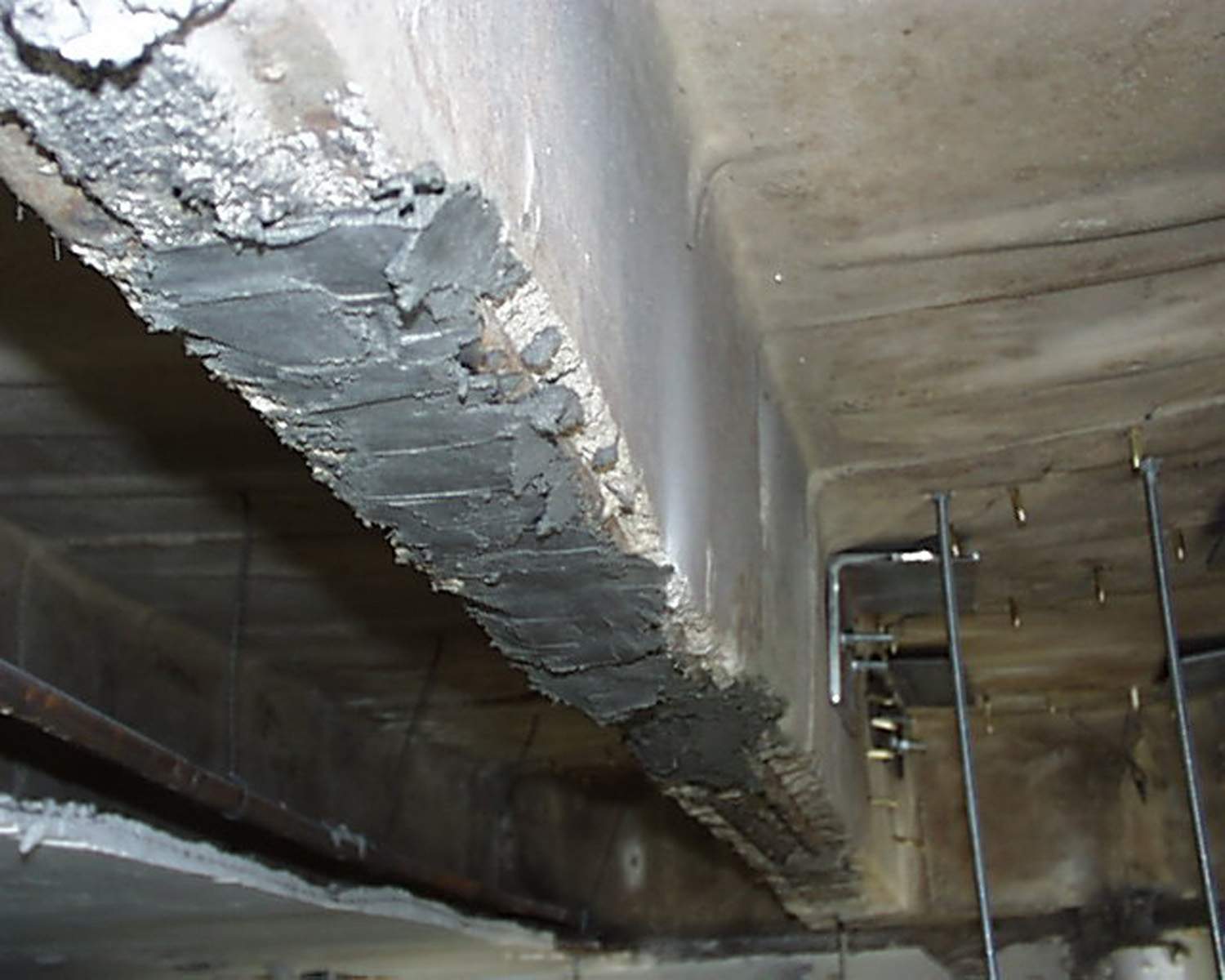 Boston Store commercial building restoration - Repair mortar being installed in alterations room